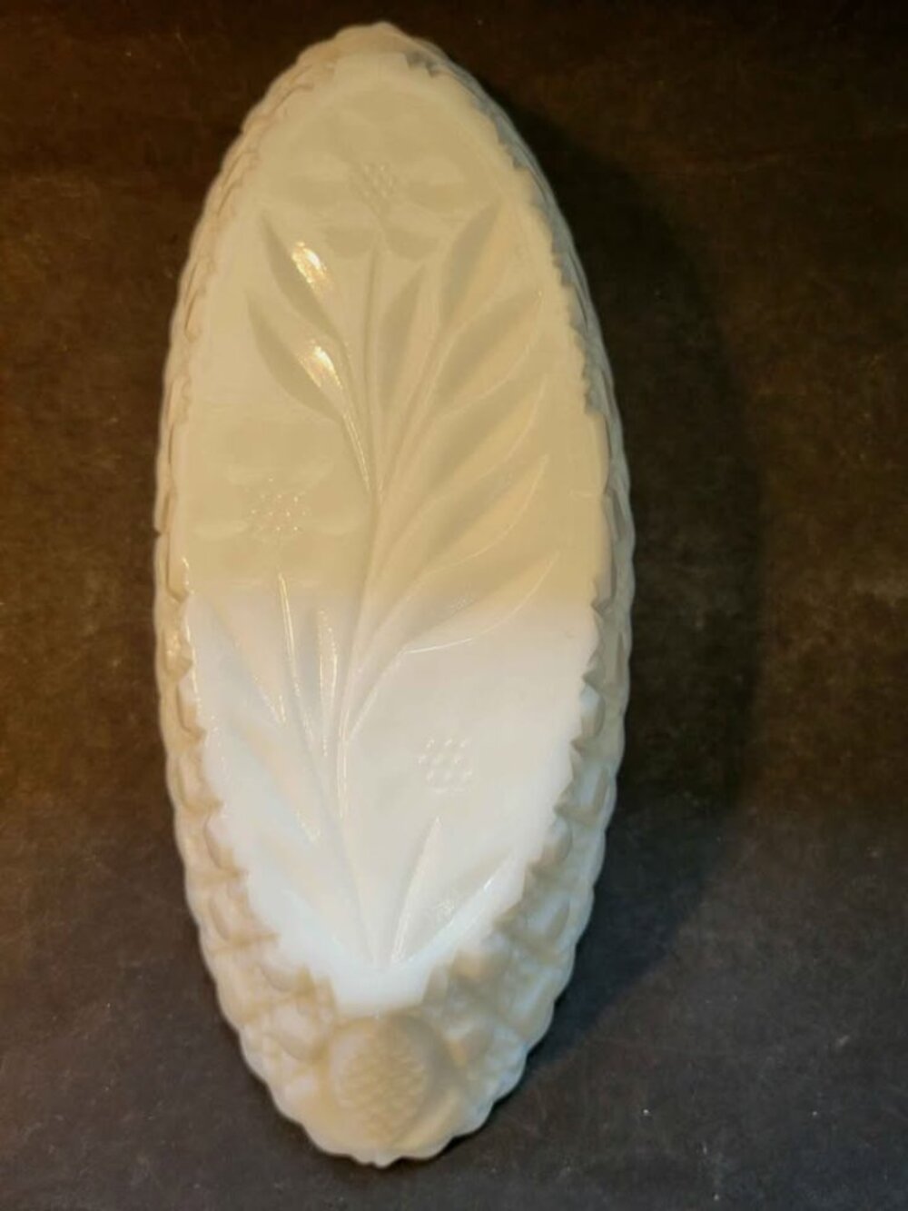 Vintage White Milk Glass Relish or Celery dish, by Wheaton